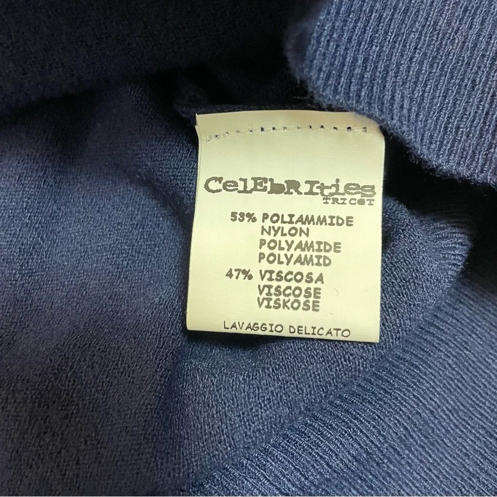 Other NWT New $123 CELEBRITIES TRICOT Blue Cardigan Size S Made i Size S / US 4 / IT 40 - 6 Thumbnail