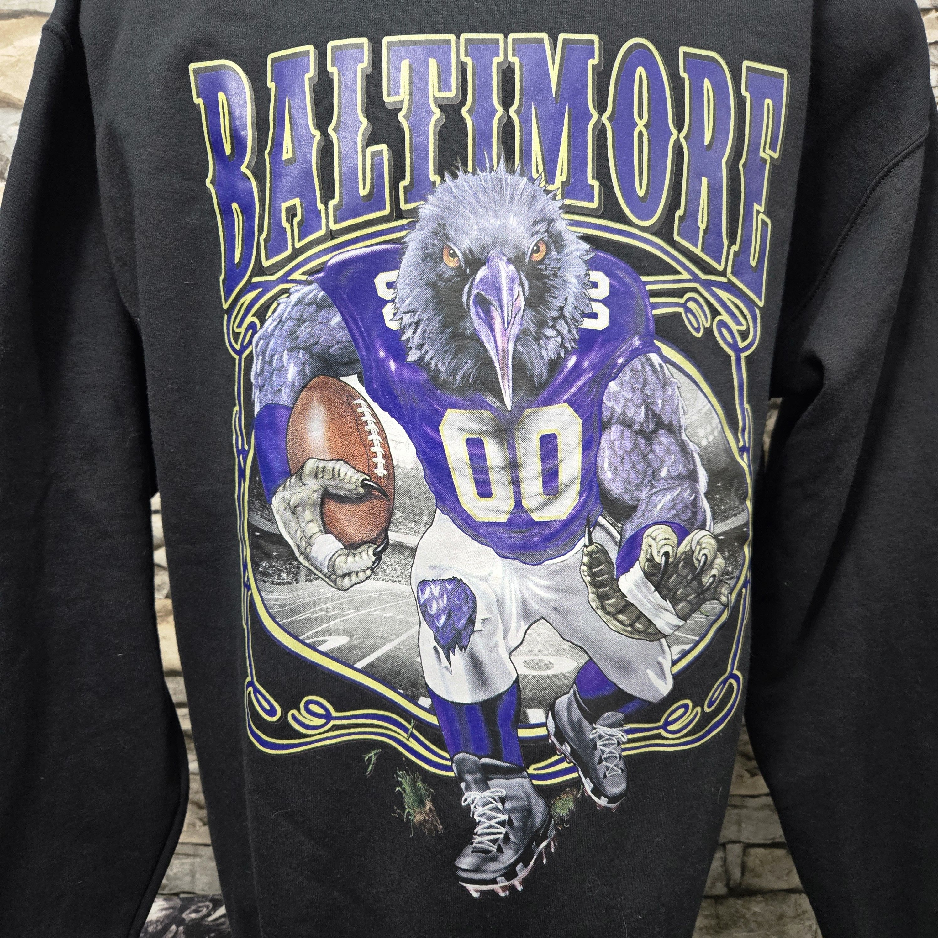 Jerzees Baltimore Ravens men Large Jerzees black crewneck Size US L / EU 52-54 / 3 - 2 Thumbnail