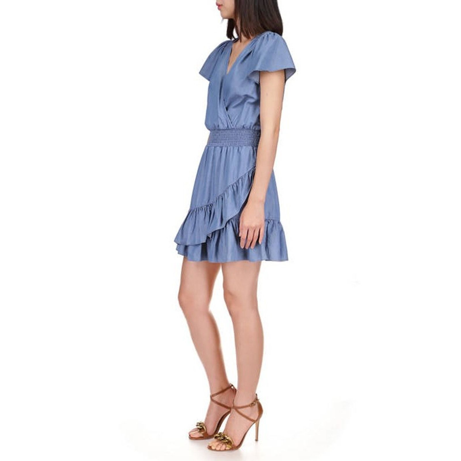 Michael Kors Michael Kors Women Blue Fit & Flare Mini Dress Size XS Size XS / US 0-2 / IT 36-38 - 3 Thumbnail