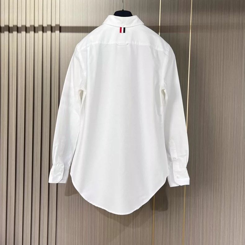 Thom Browne Thom Browne size42 Embroidered four bar striped shirt Size US XS / EU 42 / 0 - 2 Thumbnail