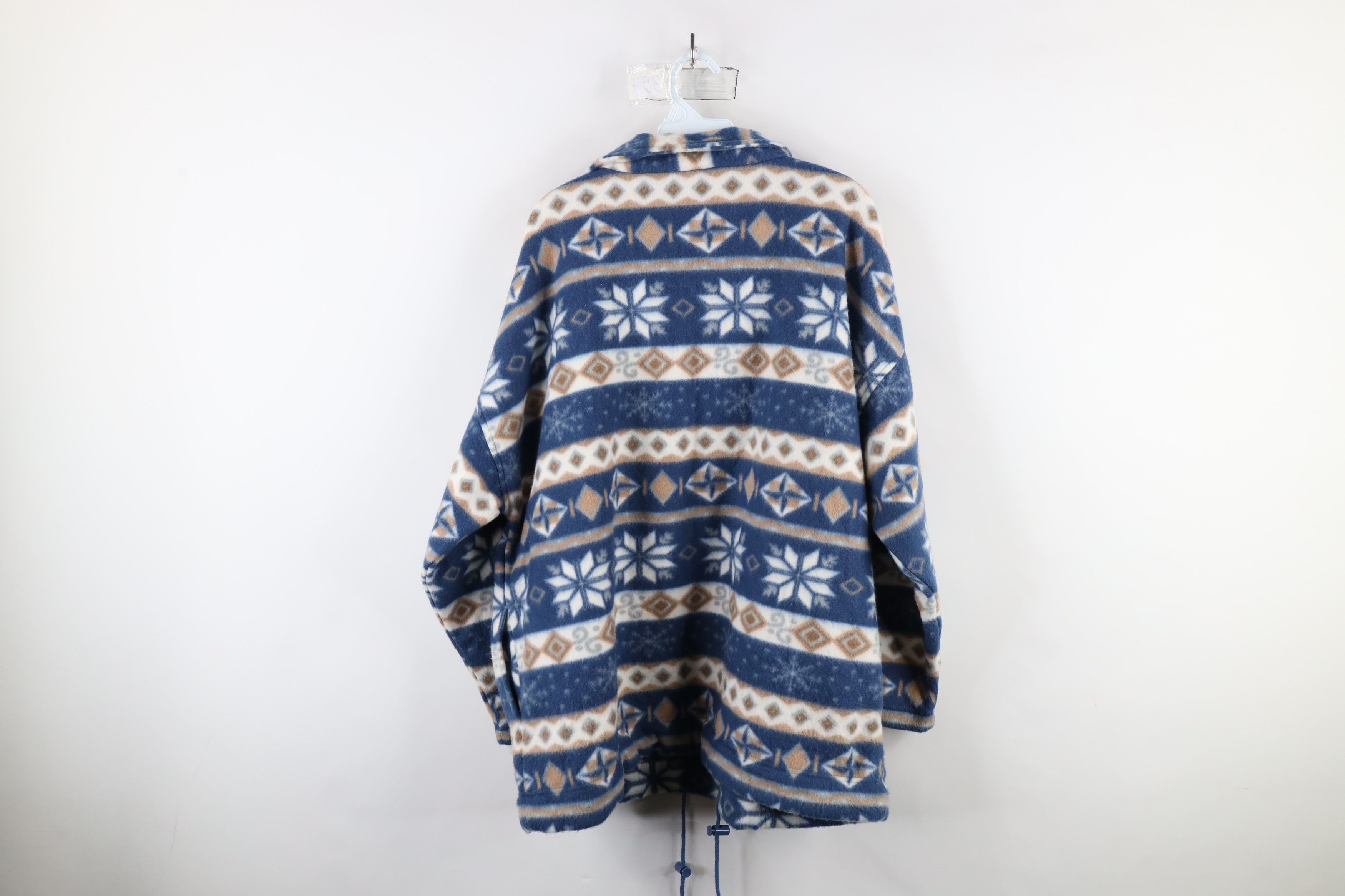 Vintage Vintage 90s Streetwear Christmas Fair Isle Fleece Sweater Size L / US 10 / IT 46 - 9 Thumbnail