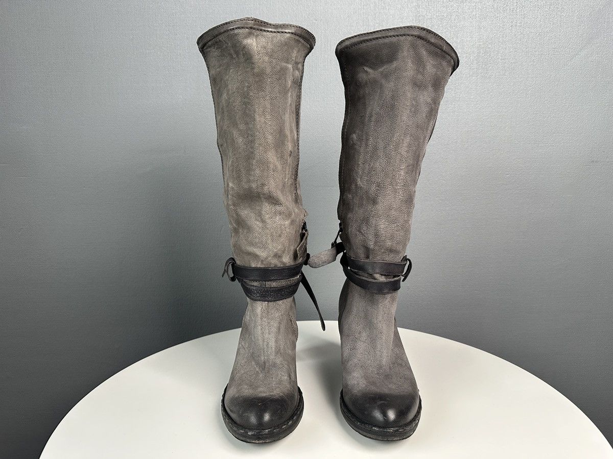 A.S.98 A.S.98 Airstep Leather Tall Boots Biker Boho Buckle Strap Size US 10 / IT 40 - 2 Thumbnail
