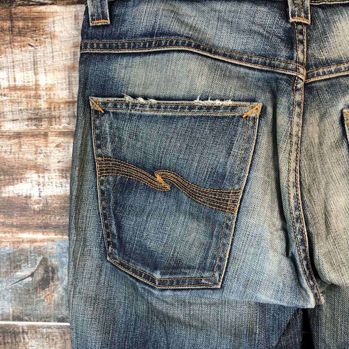 Nudie Jeans DL Nudie Jeans Blue Distressed Denim Pants #C139 Size US 31 - 15 Thumbnail