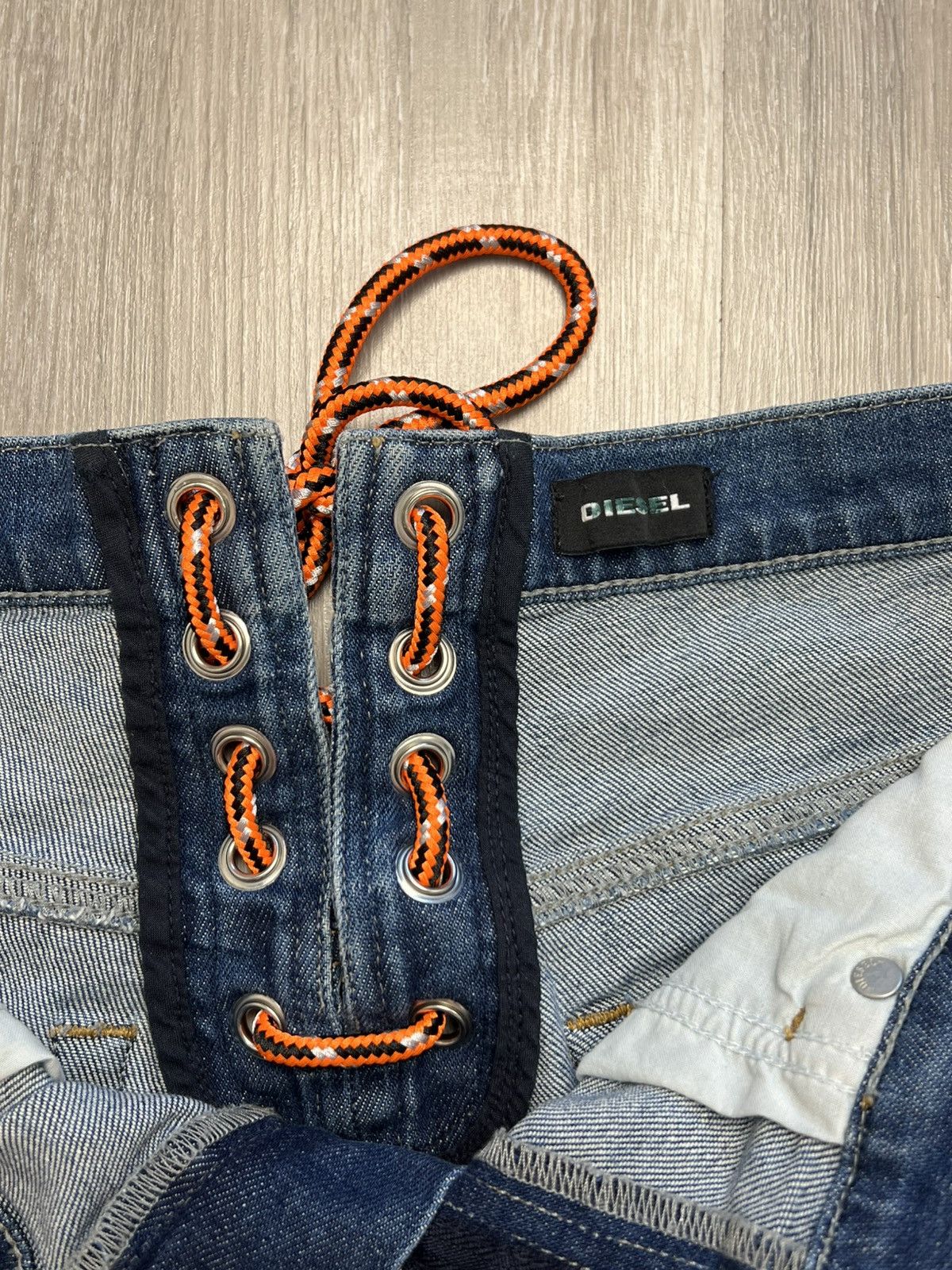 Diesel Diesel Women's Denim Shorts Tied at the Back with Laces Size 29" - 5 Thumbnail