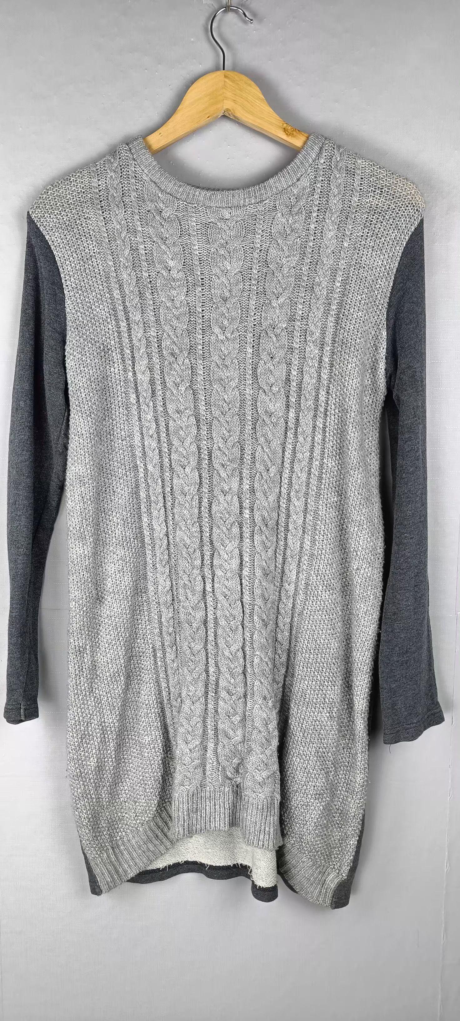 image of 14Th Addiction x Beams Plus Vintage Beams Heart Cable Knit Wear in Grey, Women's (Size Medium)