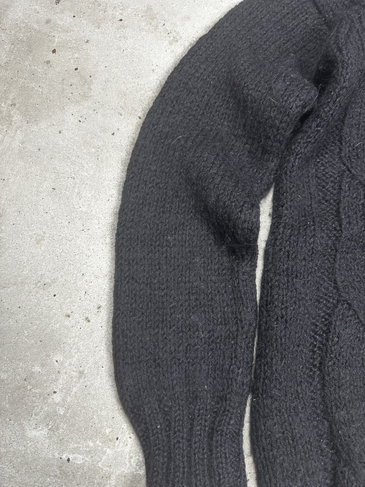 Prada Wool & Mohair Black Cable Knit Sweater Jumper