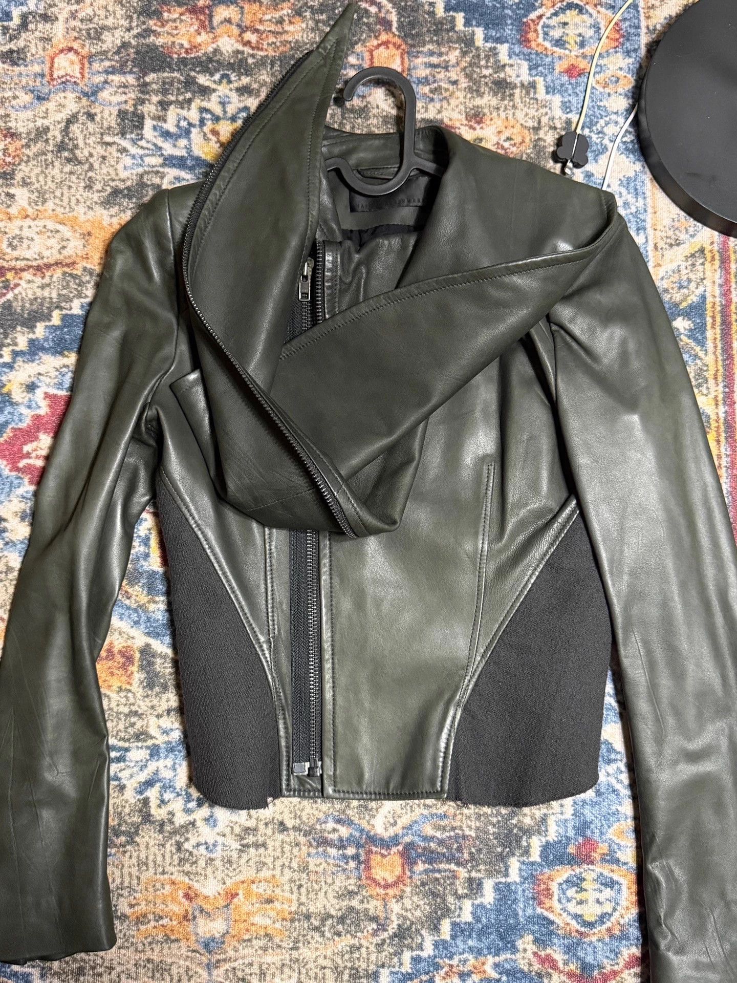 Haider Ackermann Haider Ackermann 2010 Dark Green Asymmetric Jacket 38 Size XS / US 0-2 / IT 36-38 - 6 Thumbnail