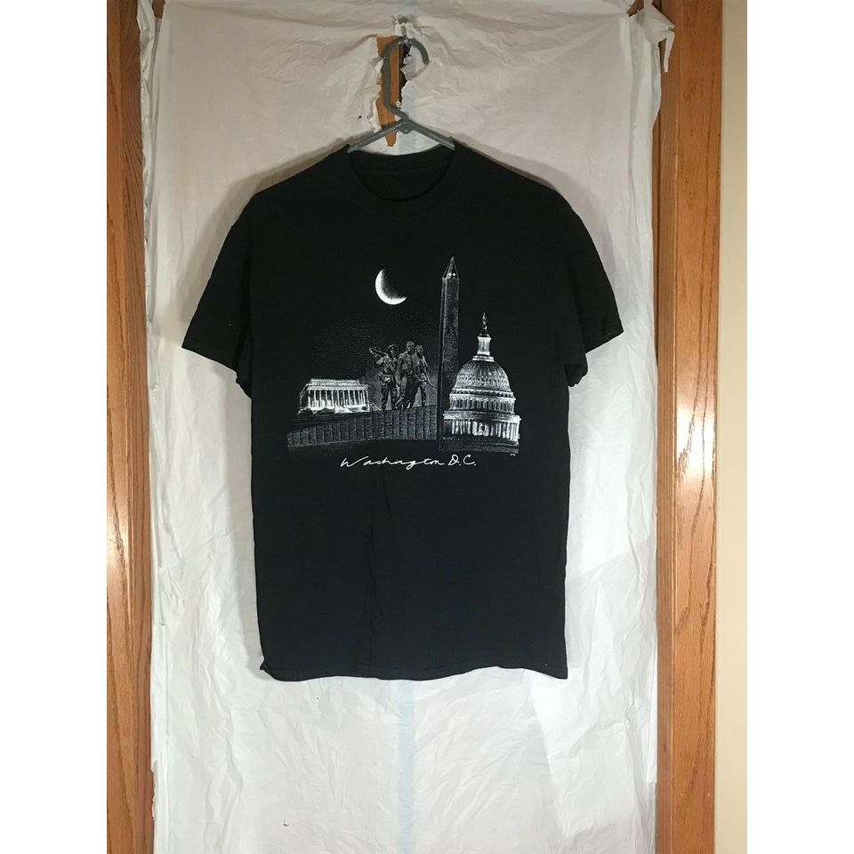 Vintage Vintage washington DC double side t shirt mens Med/LG Size US L / EU 52-54 / 3 - 1 Thumbnail