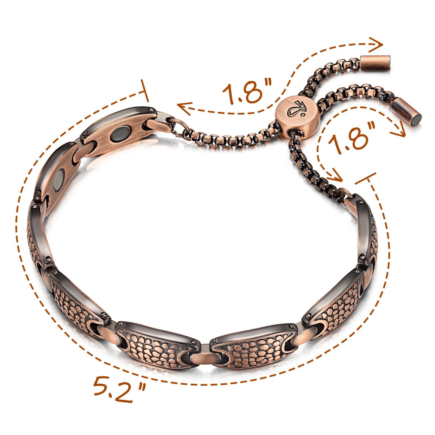 Other Copper Healing Magnetic Arthritis Sleep Aid 4in1 Bracelet Size ONE SIZE - 4 Thumbnail