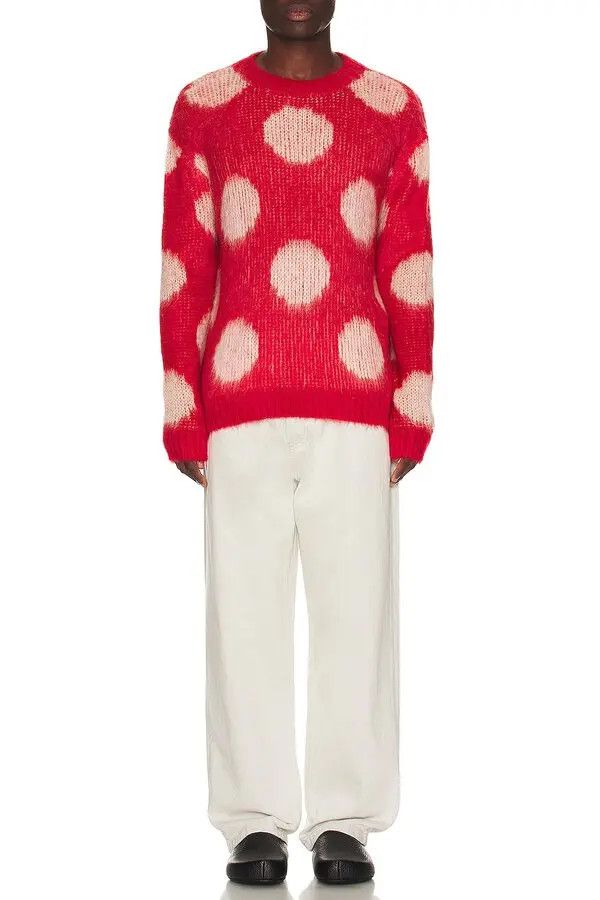 Marni o1w1db10125 Roundneck Sweater in Red Size US L / EU 52-54 / 3 - 4 Thumbnail