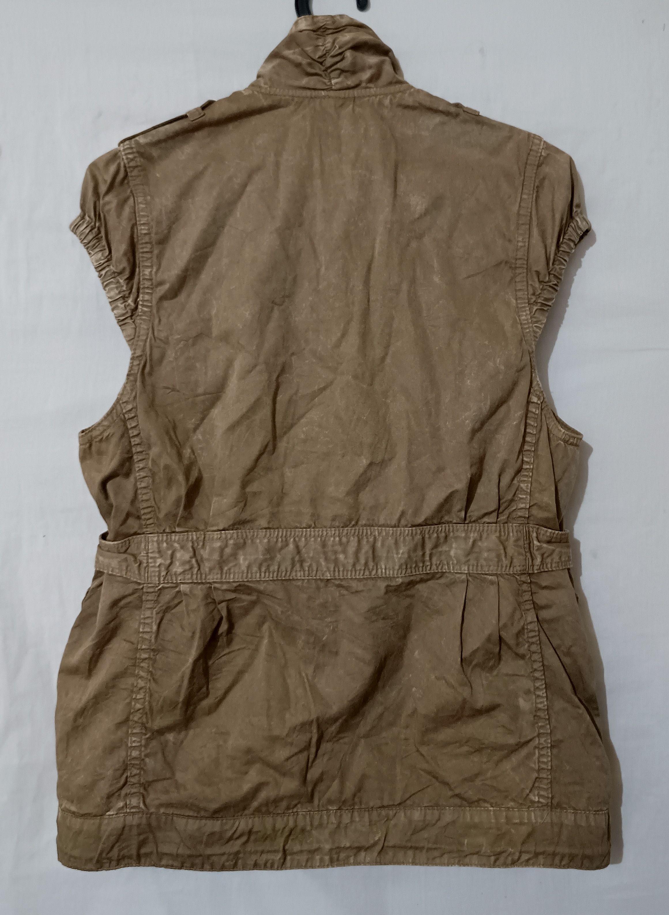 14th Addiction × Japanese Brand × Le Grande Bleu (L.G.B.) Cyber Army Vests Faded Brown Distressed Japanese Pank Size M / US 6-8 / IT 42-44 - 2 Thumbnail