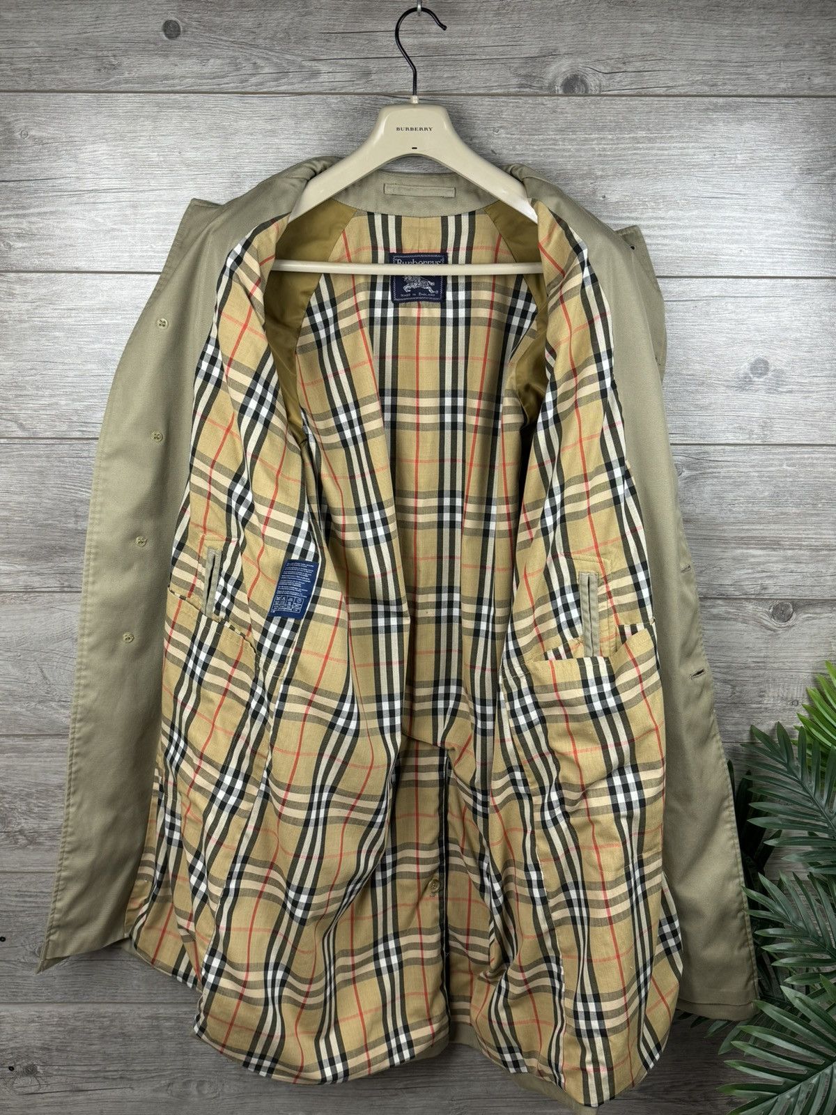 Burberry × Vintage Burberry Trench Coat Rain Coat Buttoned Made in