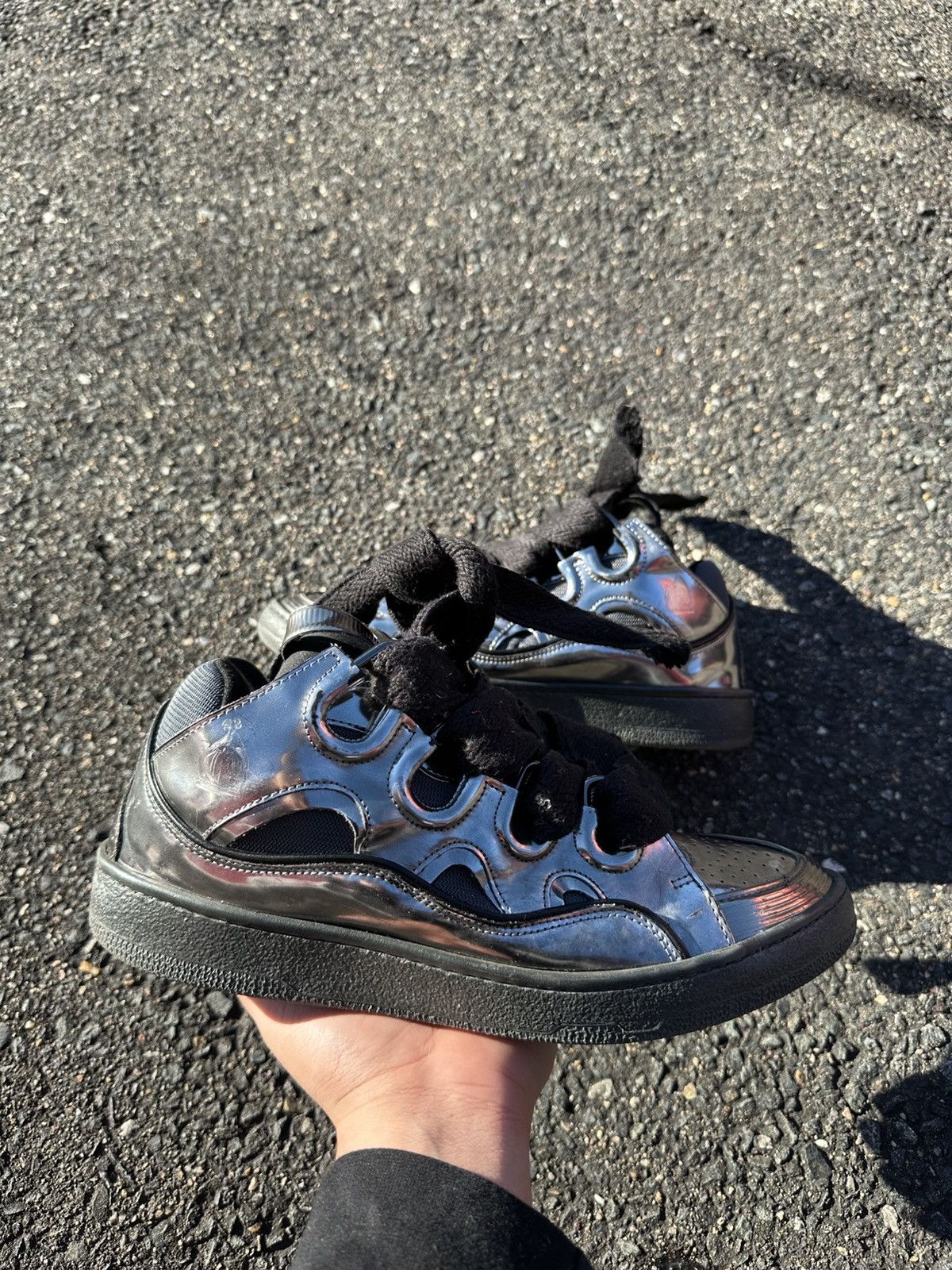 Lanvin Lanvin Curb Sneaker Black/Mirrored Size US 10 / EU 43 - 1 Thumbnail