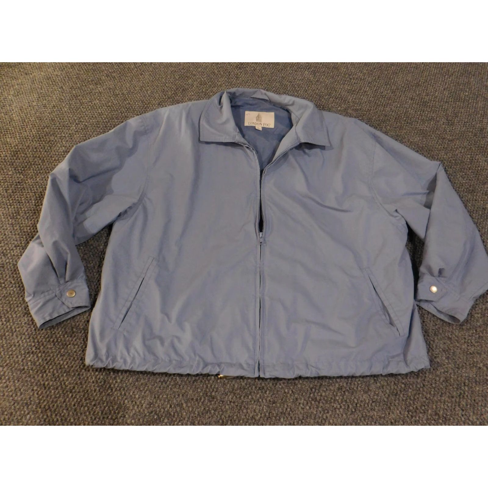 London Fog London Fog Jacket Mens L Blue Lightweight Full Zip Windbreaker Coat Size US L / EU 52-54 / 3 - 5 Thumbnail