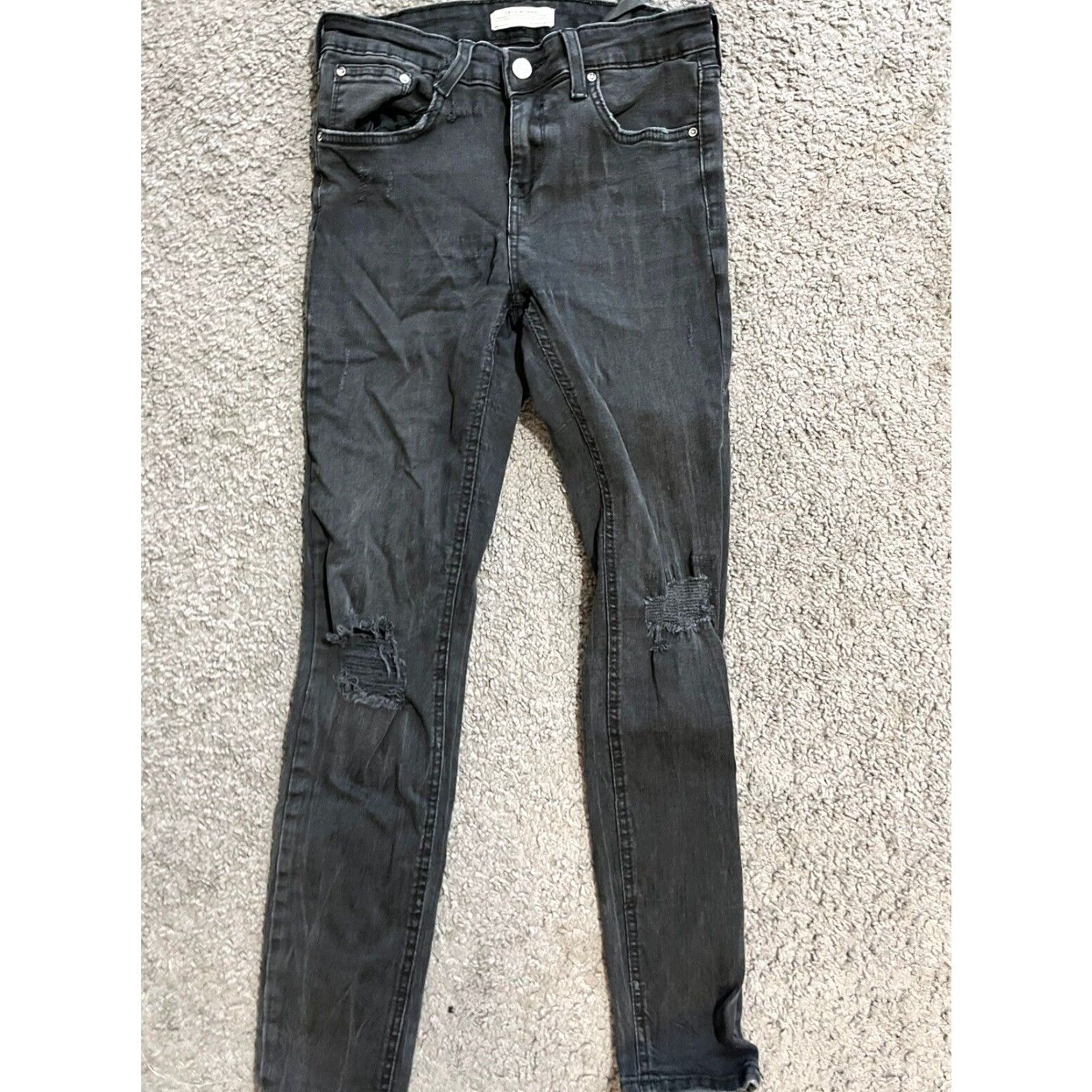 Zara Zara Woman Premium Denim Collection Black Skinny Jeans Size 6 Zip Up Jeans Women Skinny Black 6 Zara Collection Premium Denim Zip Up Women Size 28" / US 6 / IT 42 - 2 Thumbnail