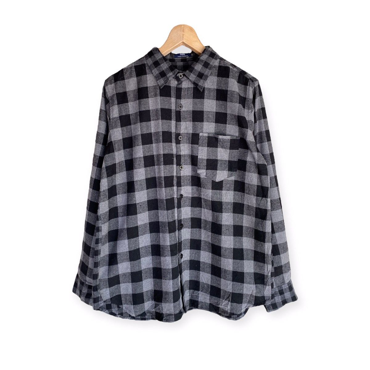 Urban Research Plaid Tartan Flannel Shirt Button Up