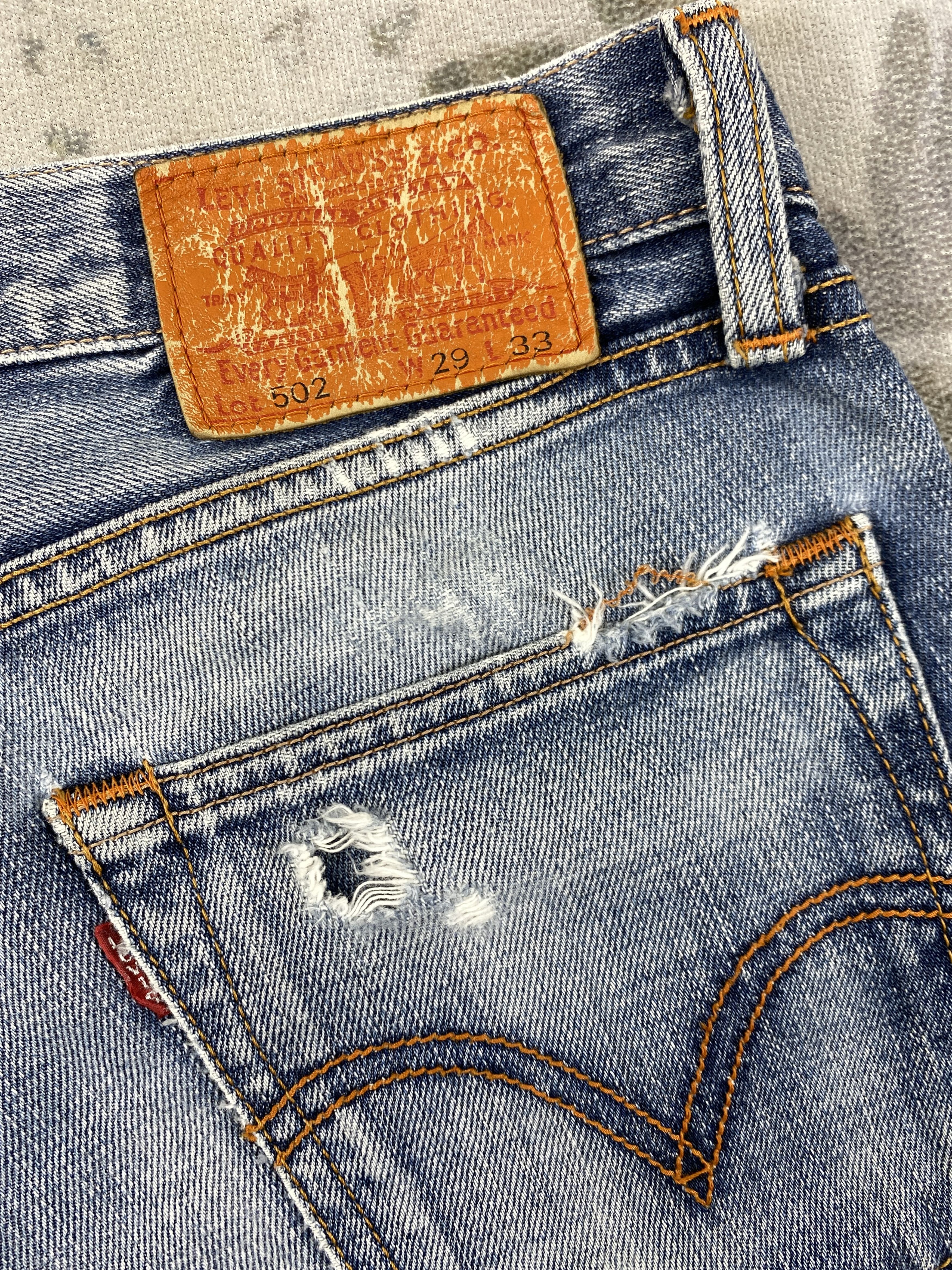 Levi's Distressed Blue Vintage Levi's 502 31x28 Denim -SJ192 Size US 31 - 9 Thumbnail