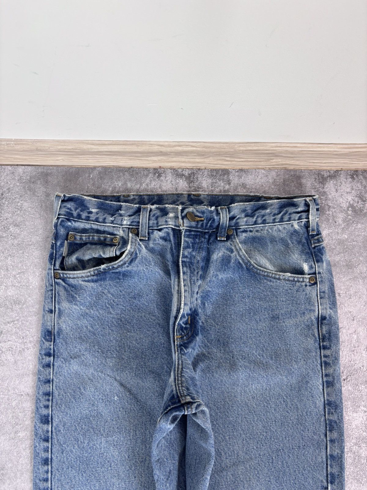 Carhartt Vintage Carhartt Men’s Faded Blue Denim Jeans Relaxed Fit Size US 33 - 15 Thumbnail