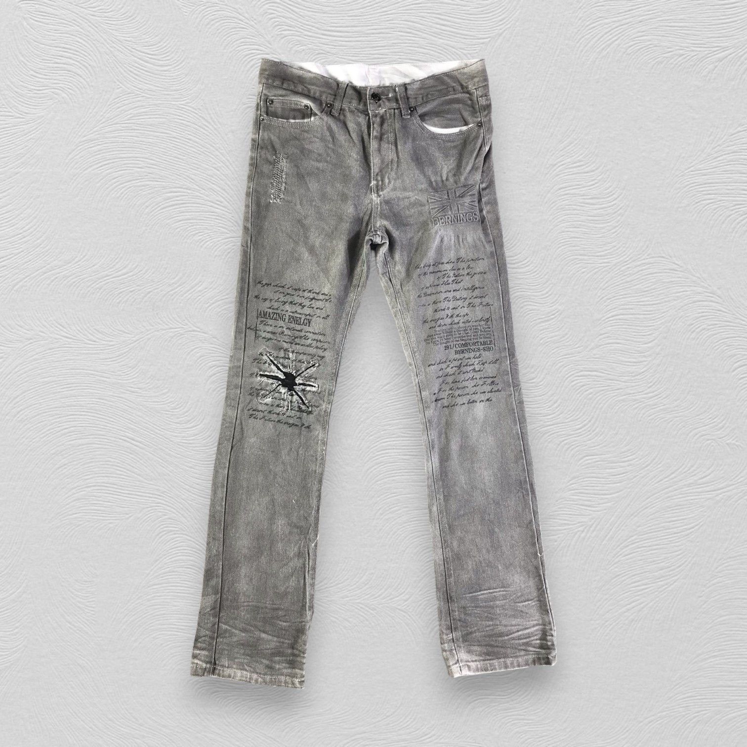 Japanese Brand Japanese Brand Bernings Sho Jeans Faded Gray Denim Size US 32 / EU 48 - 1 Thumbnail