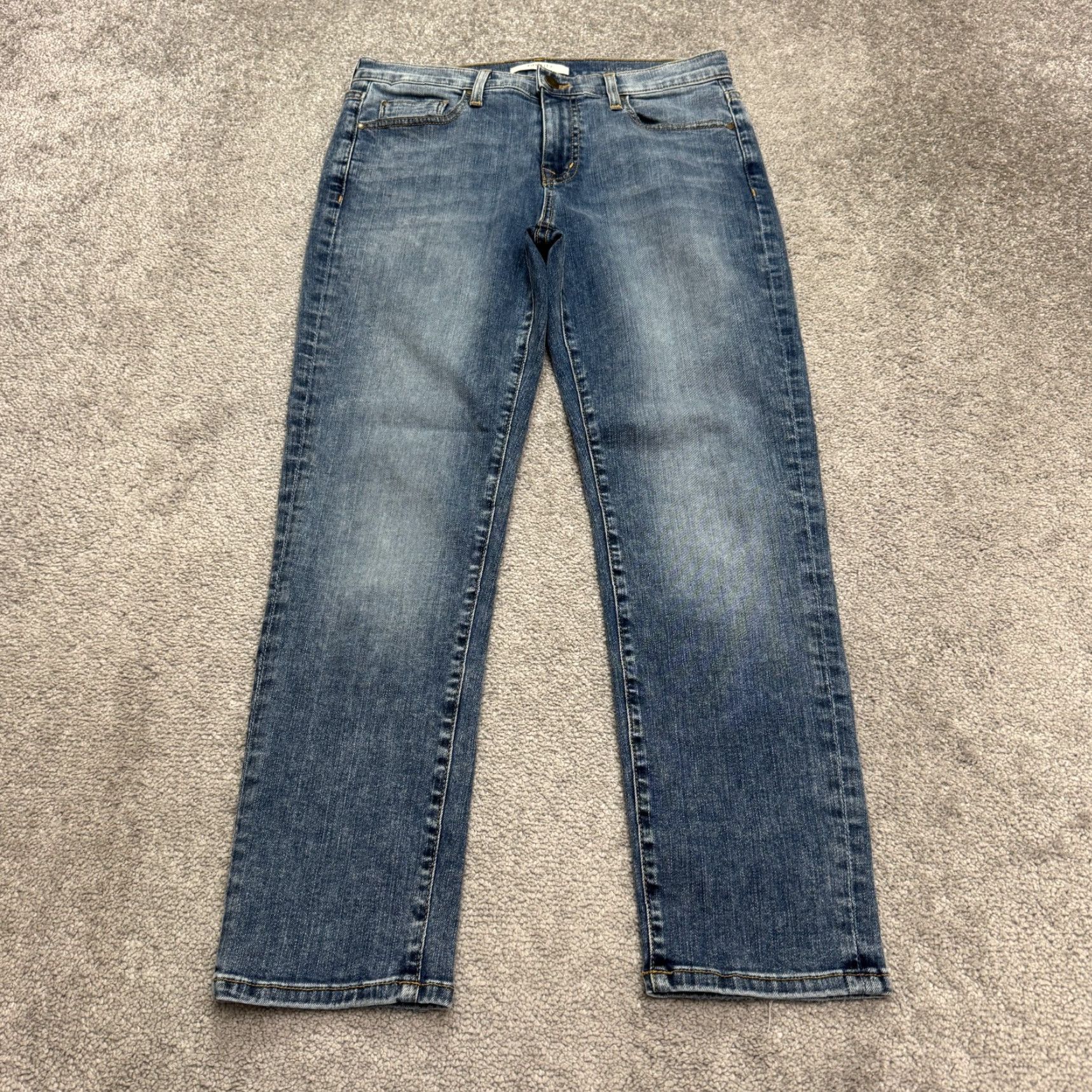 Vintage Fidelity Denim AXL Crop Girlfriend Jeans Womens 27 Blue Denim Stretch Medium Cropped 5-Pocket City Outdoor Vintage No WOMENS Size 27" / US 4 / IT 40 - 2 Thumbnail