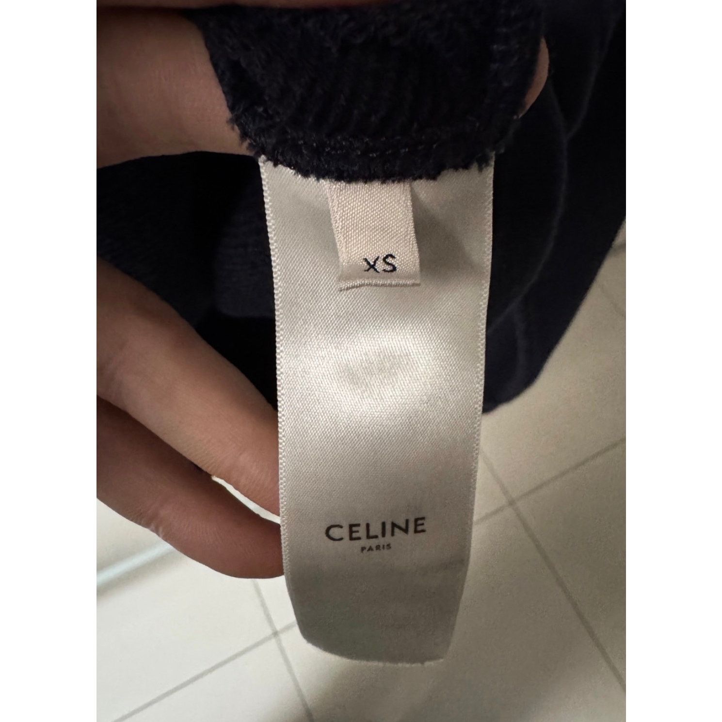 Celine Celine Blue Cotton Cashmere Hoodie - Size XS Size XS / US 0-2 / IT 36-38 - 6 Thumbnail