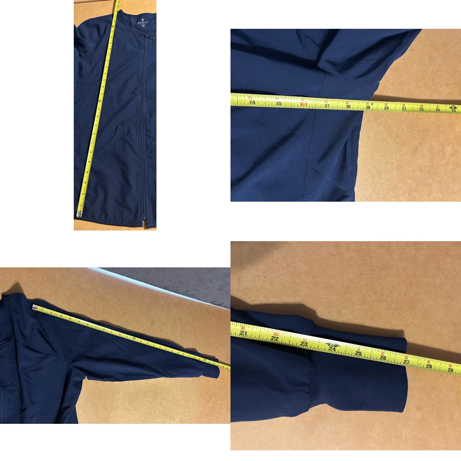Vintage Med Couture Scrubs Top Navy Blue Long Sleeve Full Zip Pockets Women M Size M / US 6-8 / IT 42-44 - 10 Thumbnail