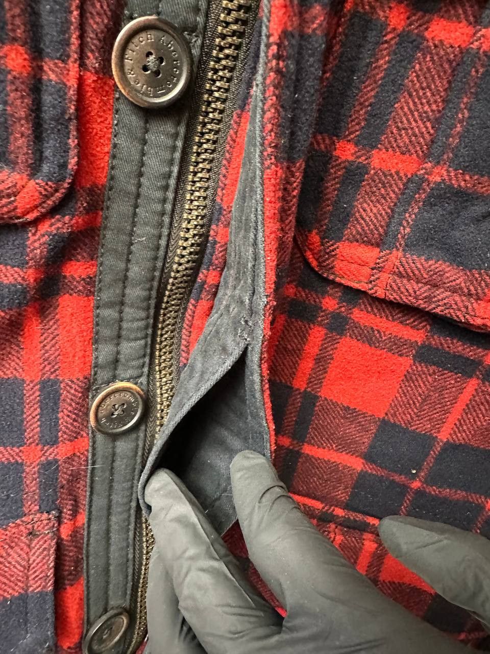 Abercrombie & Fitch Vintage Plaid Wool Barn Jacket