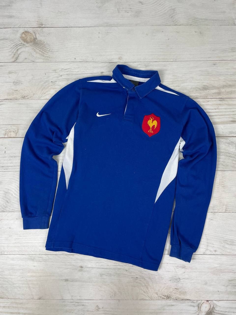 Nike Vintage Nike France 2003 2005 Rugby Jersey Long Sleeve Shirt Size US S / EU 44-46 / 1 - 1 Thumbnail