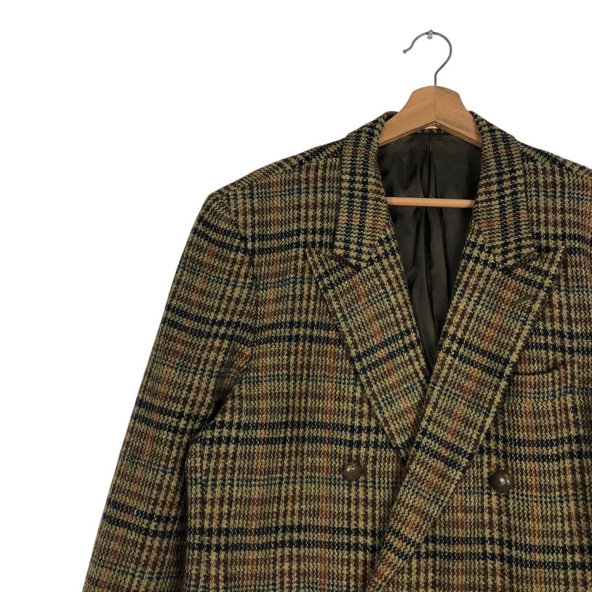 Japanese Brand 📌Vintage Wool Coats Jacket Karl Helmut Tartan Design Size US M / EU 48-50 / 2 - 8 Thumbnail