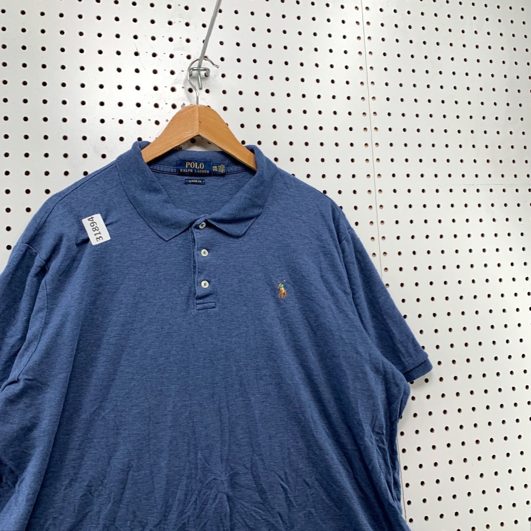 Polo Ralph Lauren Polo Ralph Lauren Shirt Mens 2XL Collared Blue Short Sleeve Brown Pony 27x28.5 Size US XXL / EU 58 / 5 - 5 Thumbnail