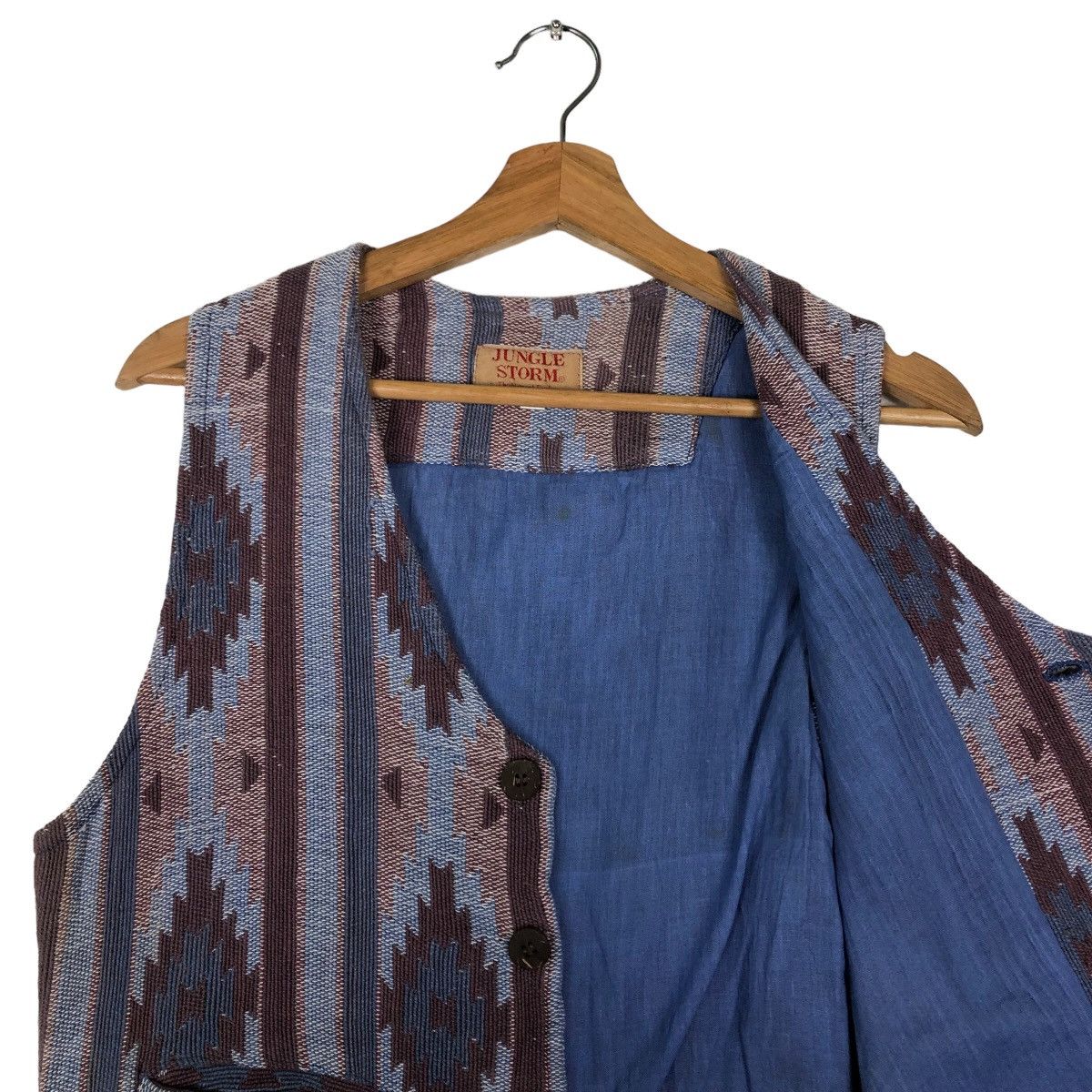 Japanese Brand 🔥90’s Vintage Vest Navajo Aztec Chimayo Jungle Storm Size US M / EU 48-50 / 2 - 11 Thumbnail