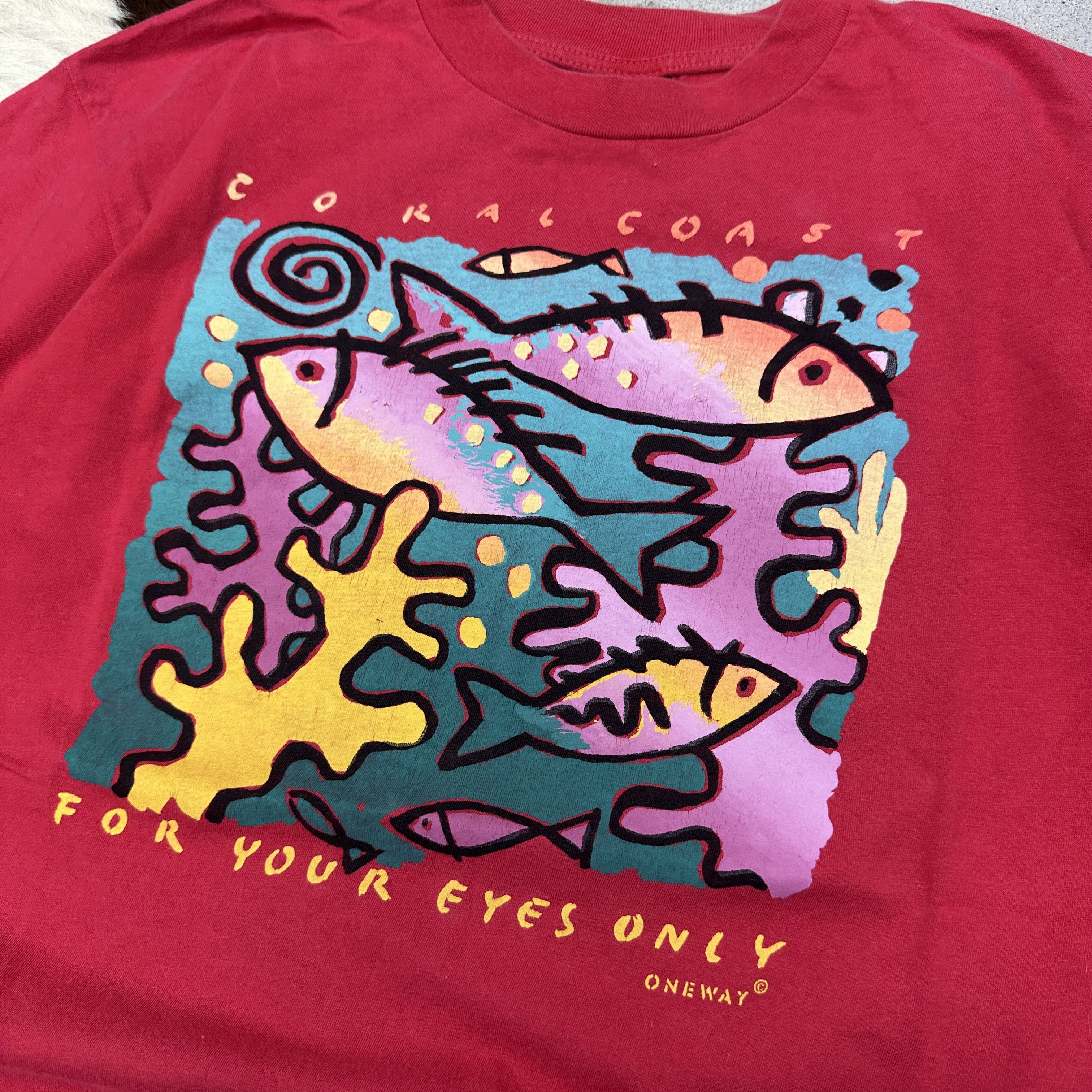 Vintage Vintage Streetwear Skater Sporty Fish Print T-shirt 00s Size US L / EU 52-54 / 3 - 2 Thumbnail