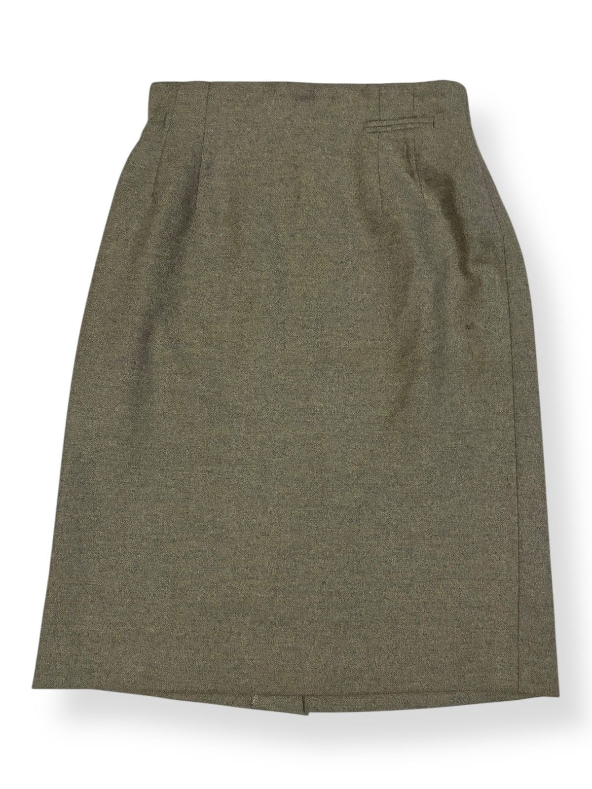 Margaret Howell Margaret Howell Wool Pleated Pencil Skirt in Khaki Green Size 24" / US 00 / IT 34 - 2 Thumbnail
