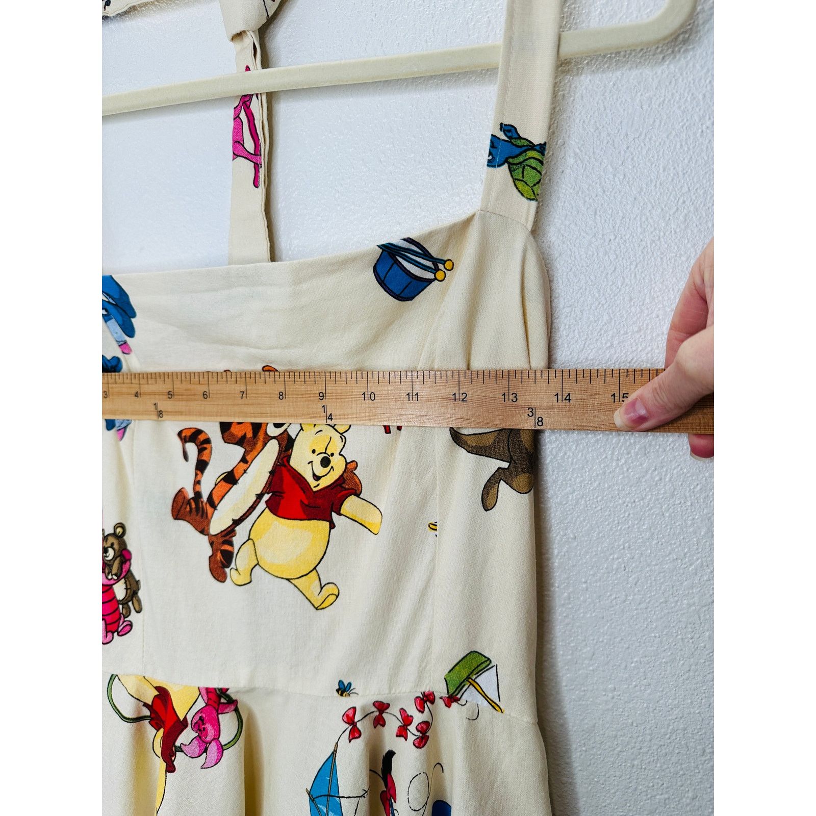Other Vintage Cream Winnie The Poo Print Apron Dress Small Size S / US 4 / IT 40 - 9 Thumbnail