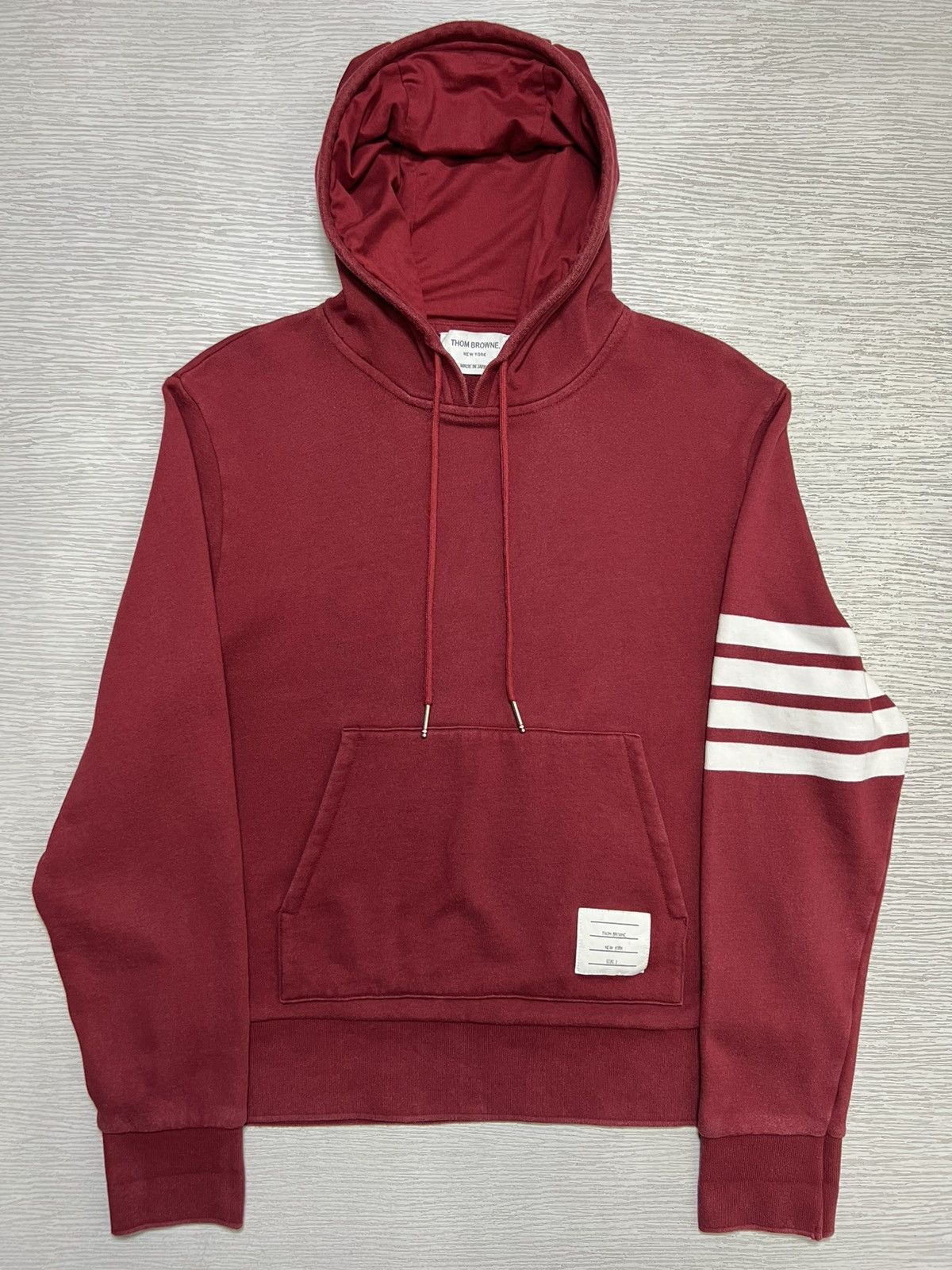 Thom Browne Thom Browne - 4 Bar Striped Loopback Cotton Jersey Hoodie Size US M / EU 48-50 / 2 - 3 Thumbnail