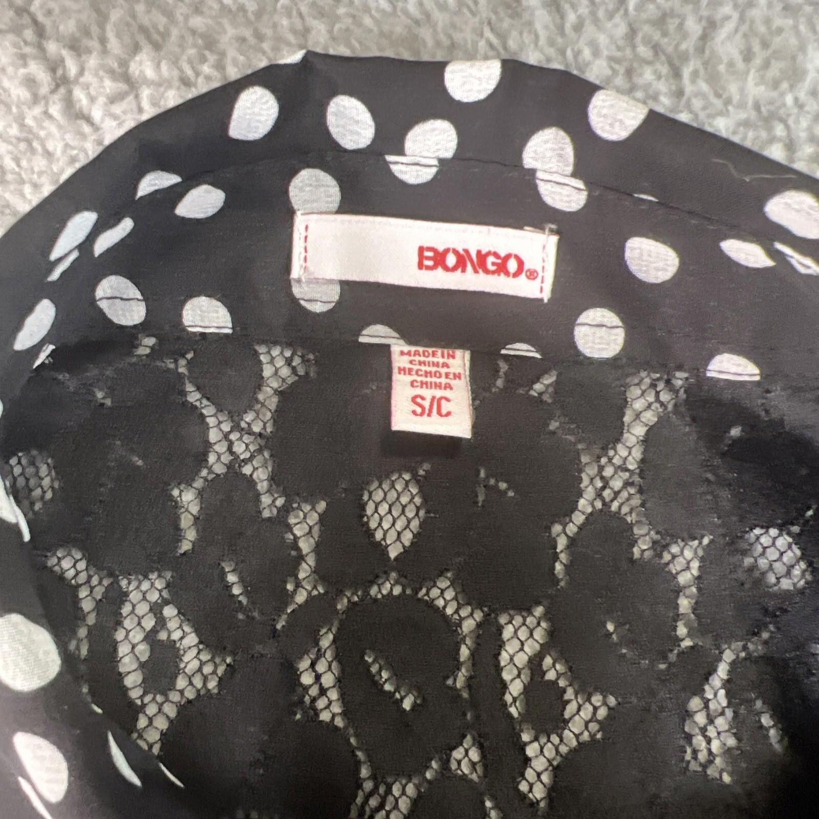 Bonobos Bongo Sheer Black White Women Blouse Top Small Black Y2K 90 Size S / US 4 / IT 40 - 4 Thumbnail