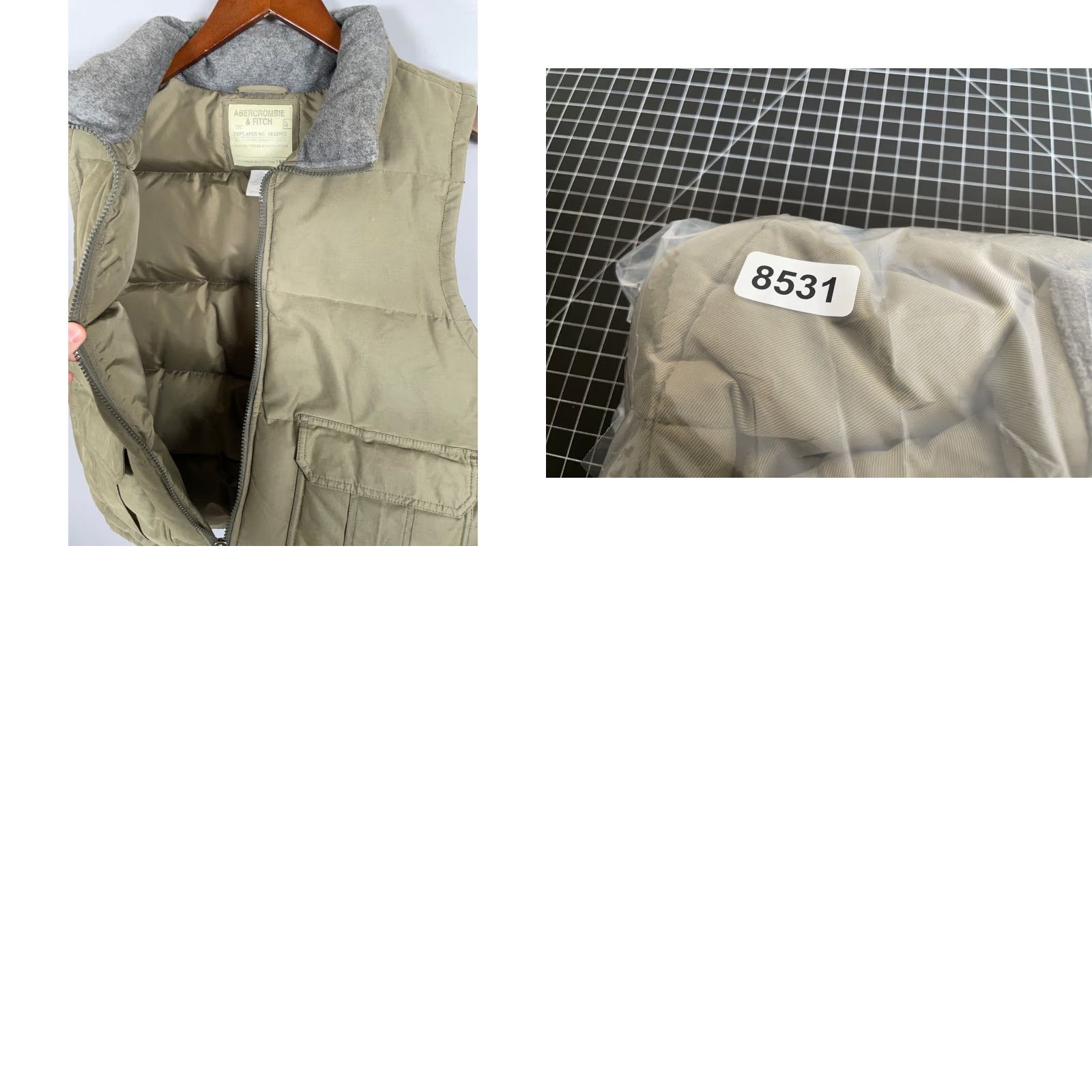 Abercrombie & Fitch VINTAGE Abercrombie & Fitch Goose Down Puffer Vest Adult Large Green Zip Up Standing Collar 90s Nature Hiking Mens Size US L / EU 52-54 / 3 - 8 Thumbnail