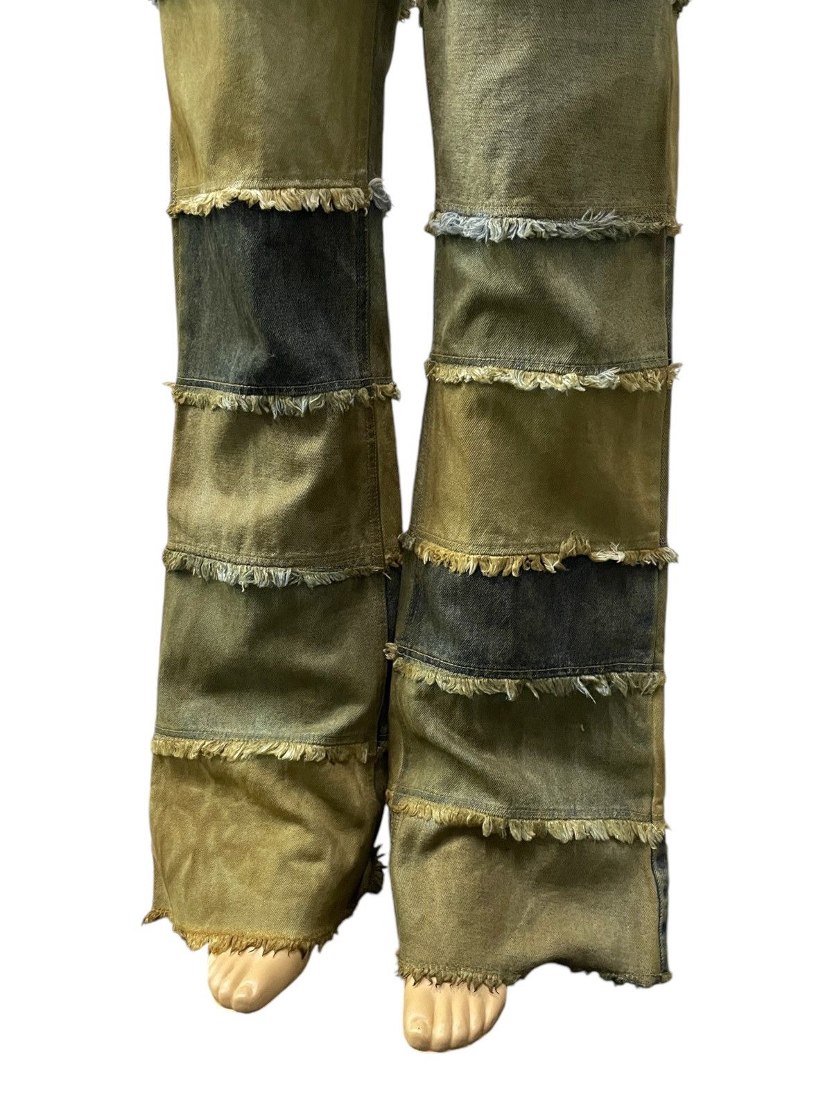 GOSTAR DE FUGA × If Six Was Nine × Shellac Mud Wash Hagi Layered Flared Jeans Japanese Brand Size US 30 / EU 46 - 5 Thumbnail