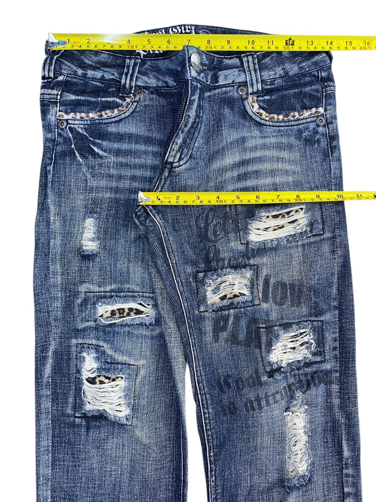 Japanese Brand Japanese Brand Dark Blue Acid Wash Style Distressed Jeans Size US 28 / EU 44 - 5 Thumbnail