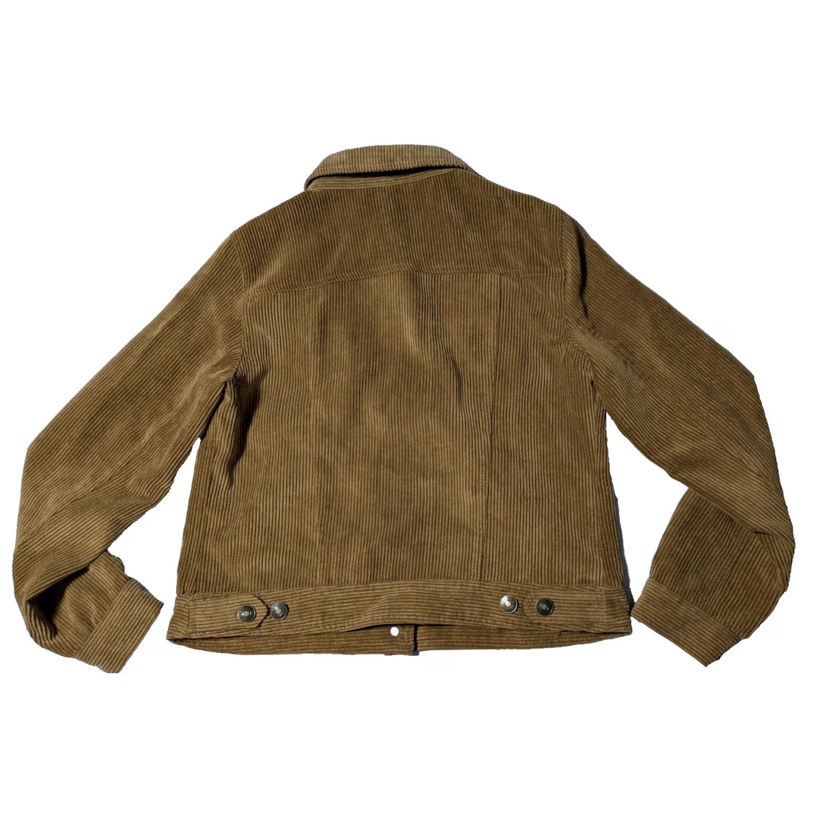 Vintage ZAC & RACHEL Women Small Brown Button Cropped Corduroy Jacket Size S / US 4 / IT 40 - 2 Thumbnail