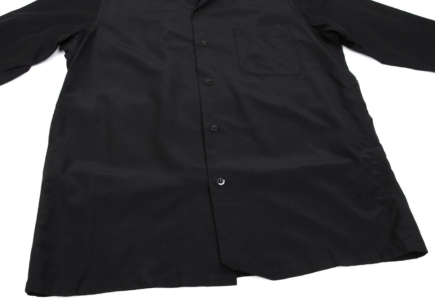 Yohji Yamamoto Yohji Yamamoto Silk Blend Open Collar Shirt Size US L / EU 52-54 / 3 - 8 Thumbnail