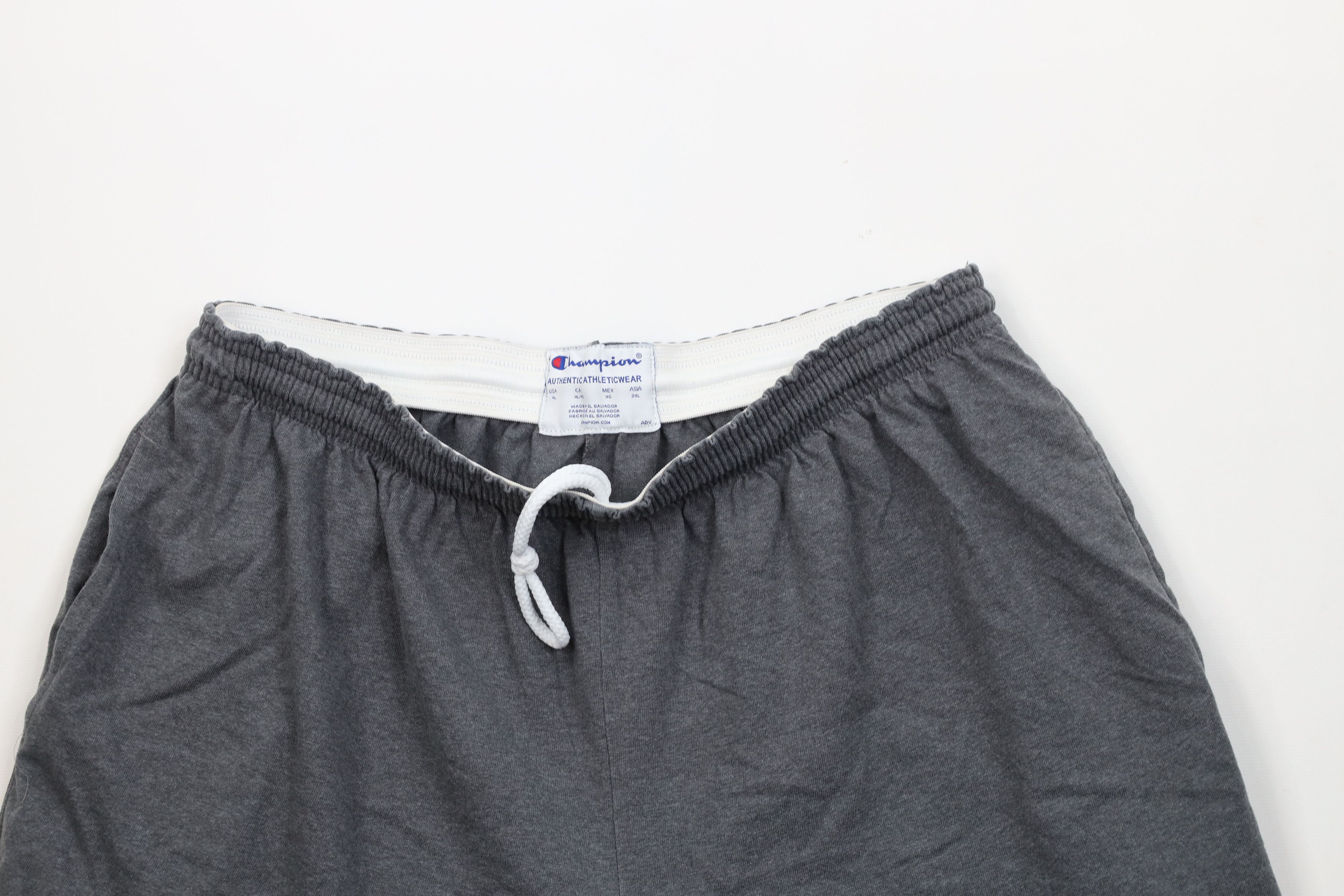 Champion Vintage Y2K Champion Logo Above Knee Shorts Heather Gray Size US 36 / EU 52 - 2 Thumbnail