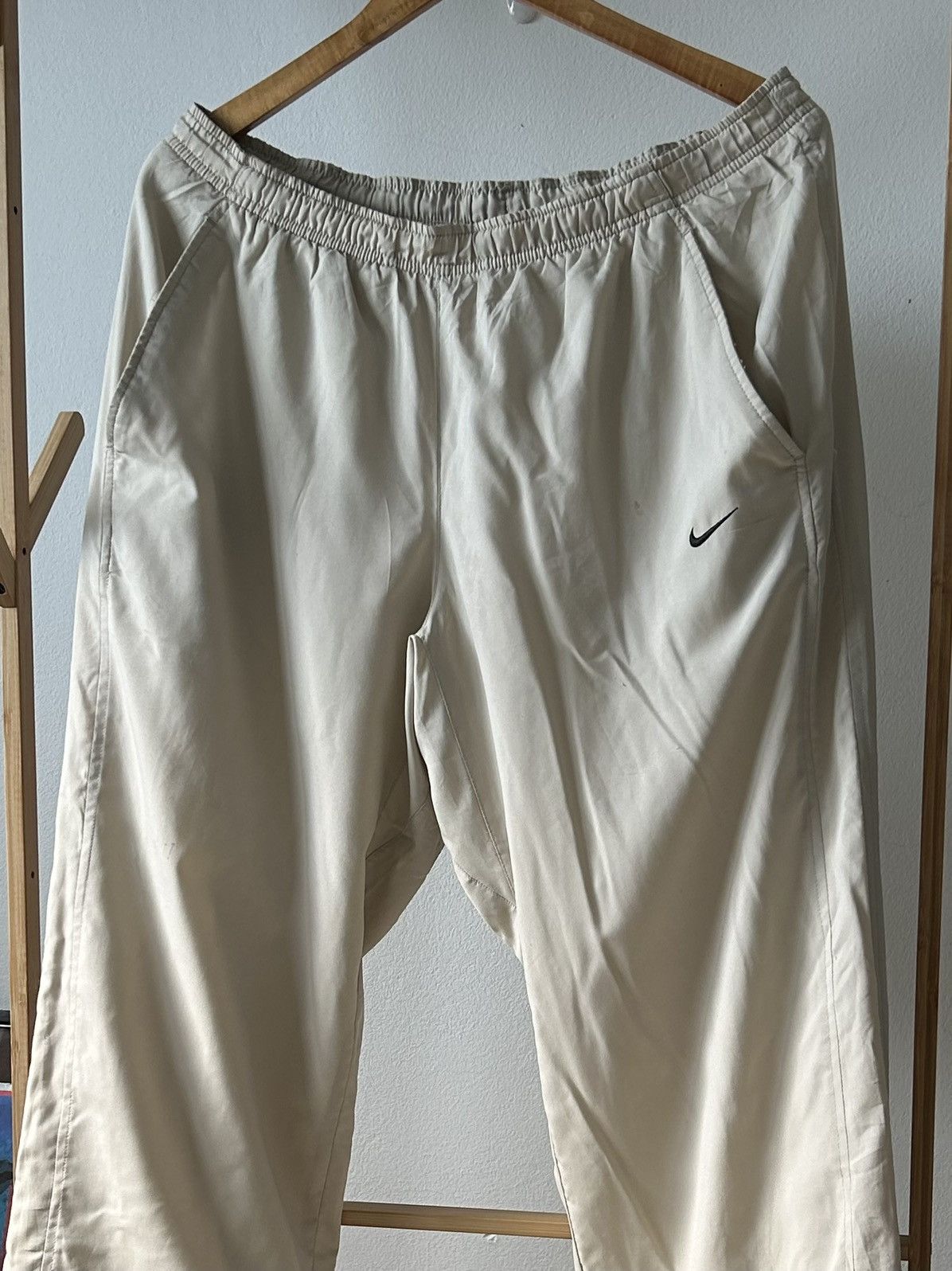 🔥Rare🔥 Vintage Y2K Beige Nike Track Pants