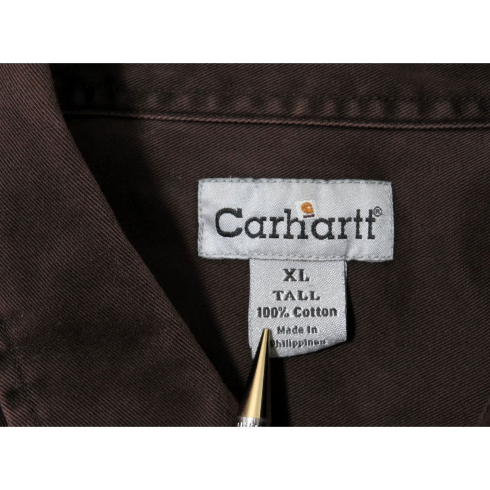 Carhartt Carhartt Mens XLT XL Tall Brown Heavyweight Rugged Canvas Button Shirt Workwear Outdoor Size US XL / EU 56 / 4 - 5 Thumbnail