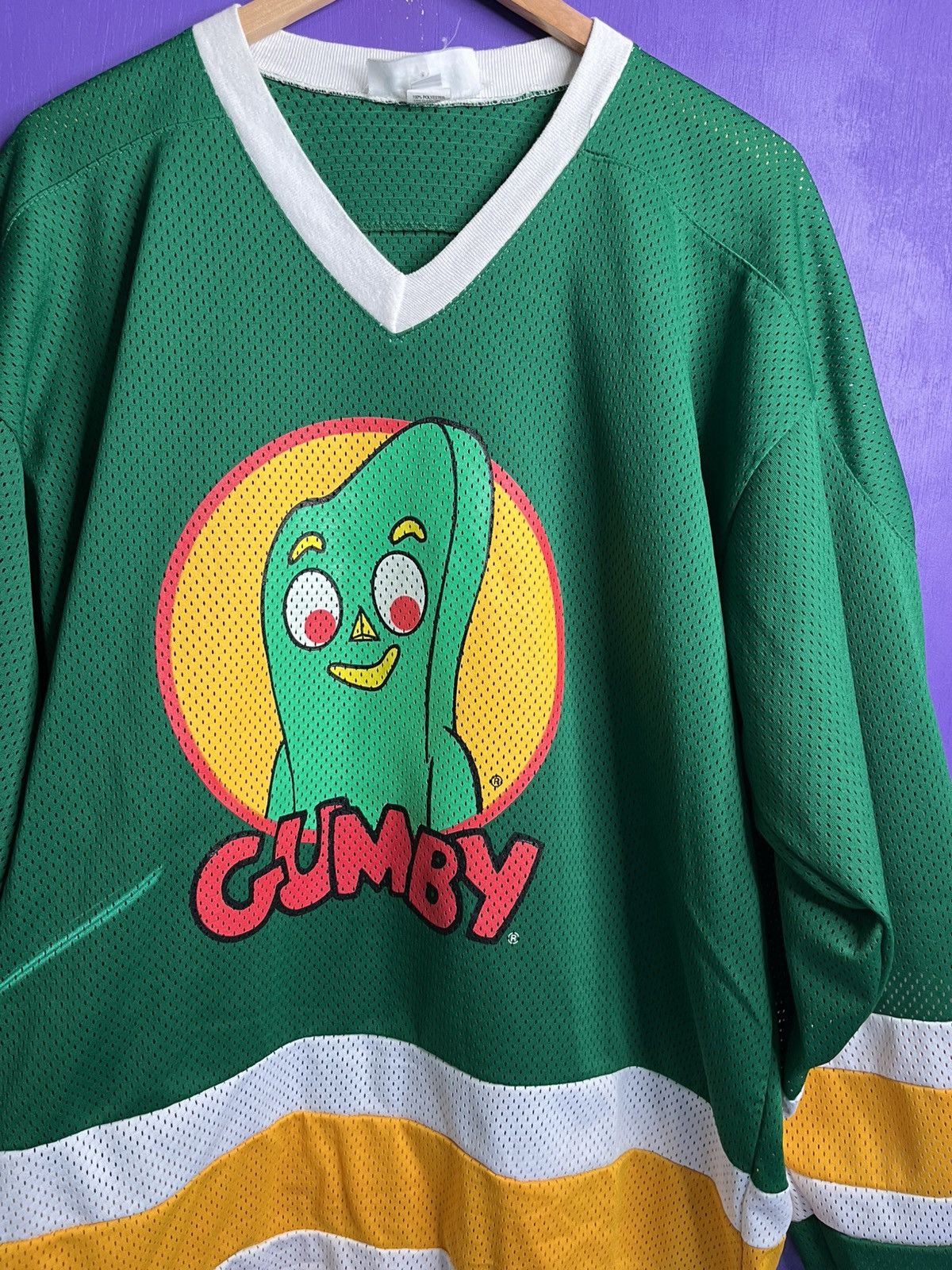 Vintage Vintage 1996 Gumby character hockey jersey Size US XL / EU 56 / 4 - 3 Thumbnail