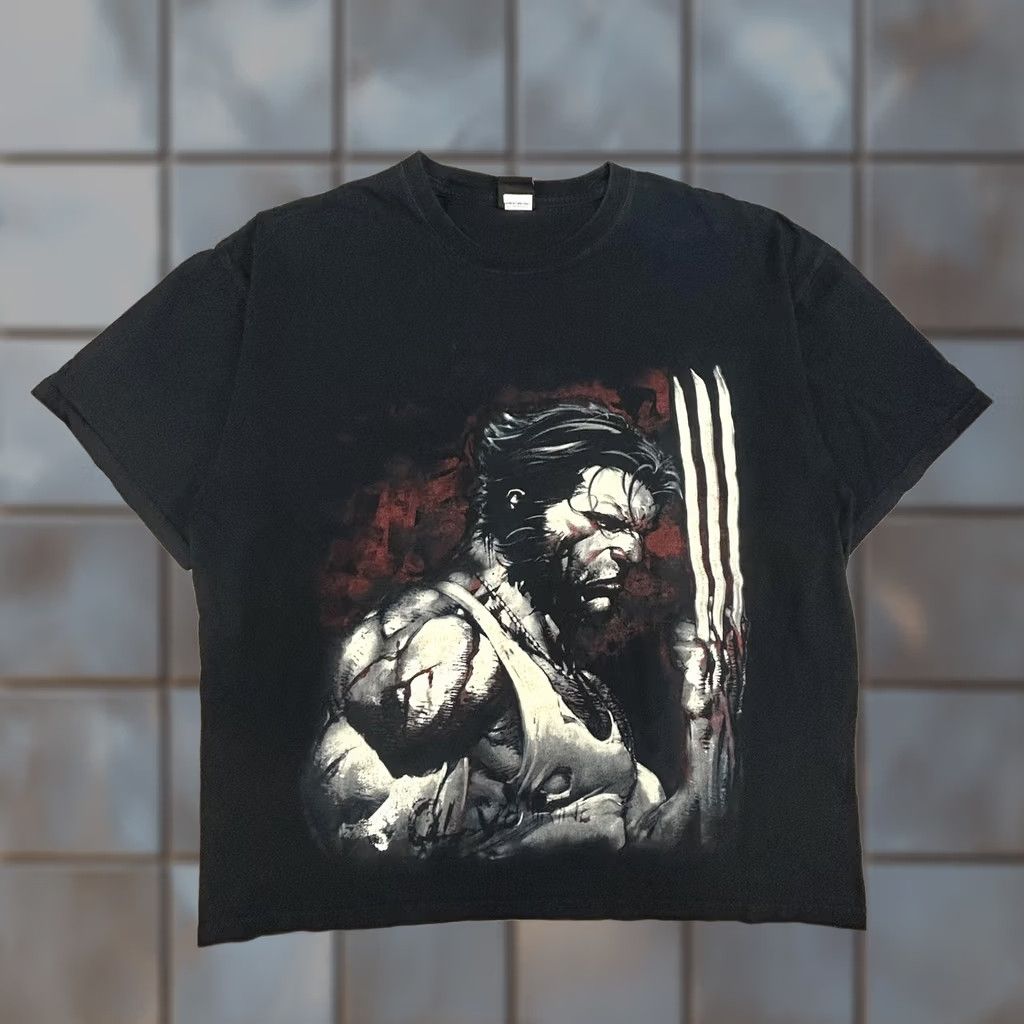 Vintage VINTAGE Marvel Wolverine Shirt Mens XL Black Graphic Claws X-Men Tee Mad Engine Size US XL / EU 56 / 4 - 1 Thumbnail