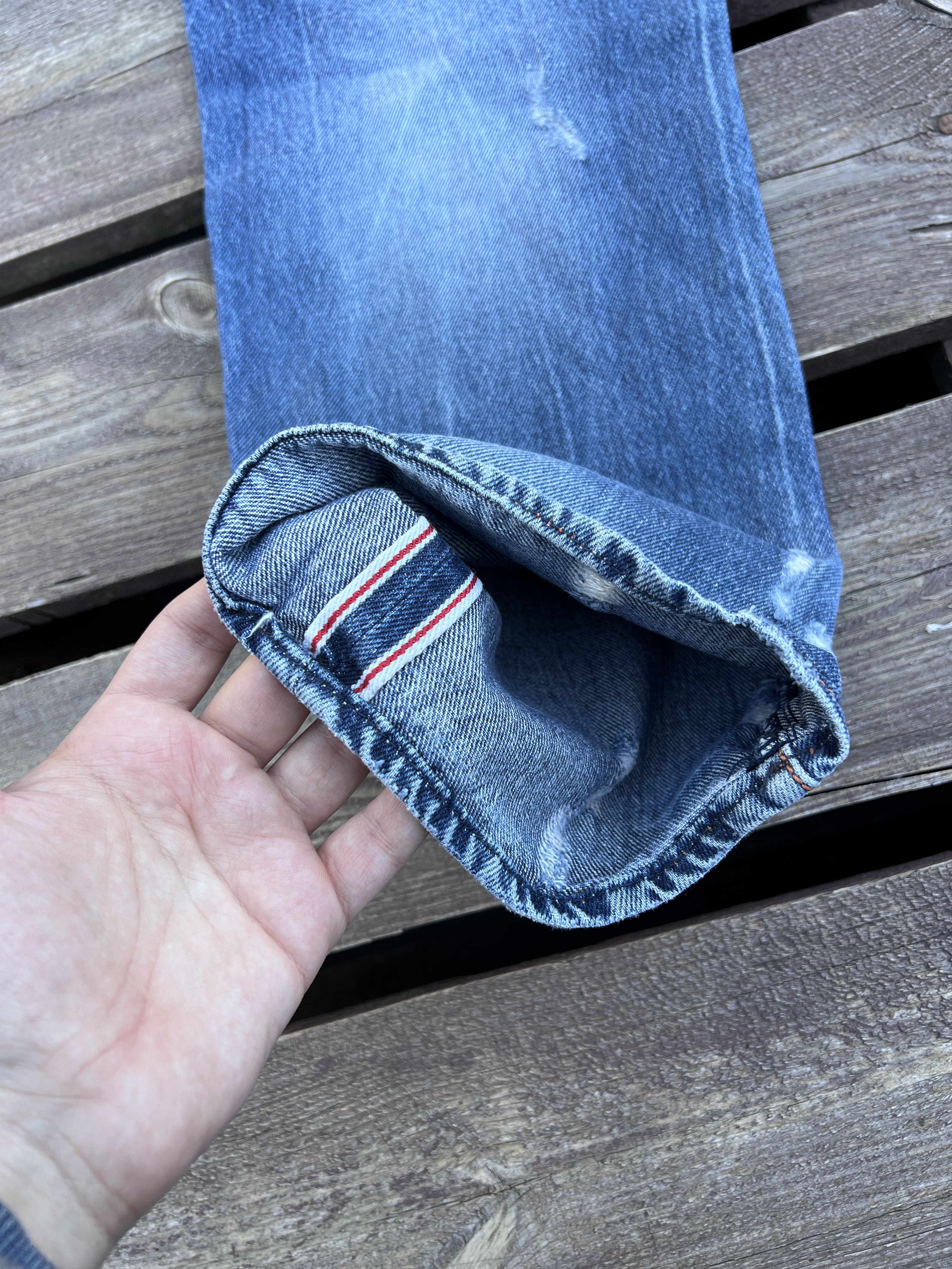 Vintage Vintage Y2K 883 Police Avant Garde Distressed Denim Jeans Size US 34 / EU 50 - 11 Thumbnail