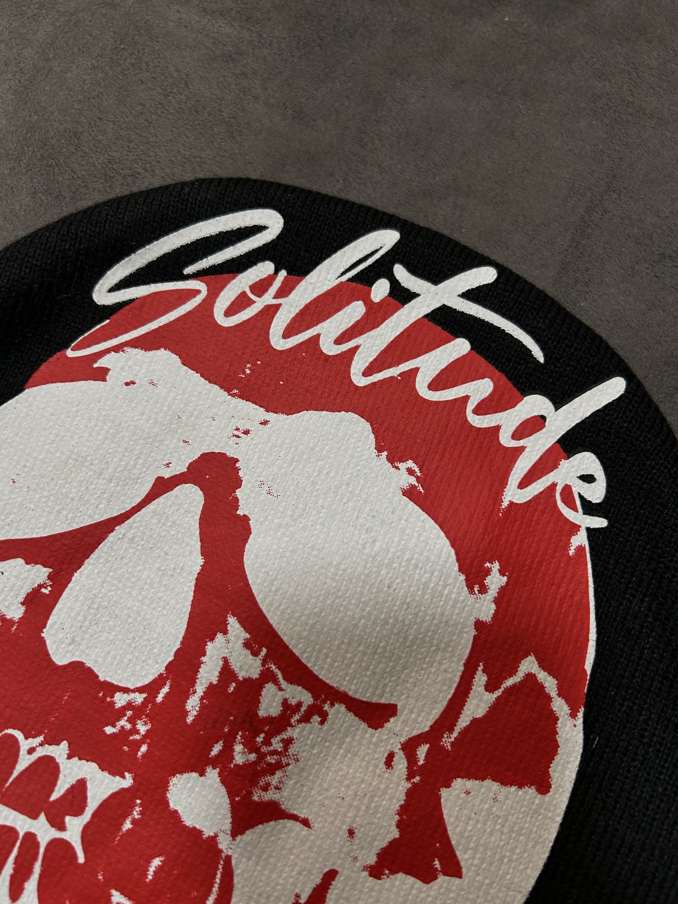 Japanese Brand Rare Solitude Graphic No Cuff Knit Black Beanie Hats OS Size ONE SIZE - 3 Thumbnail