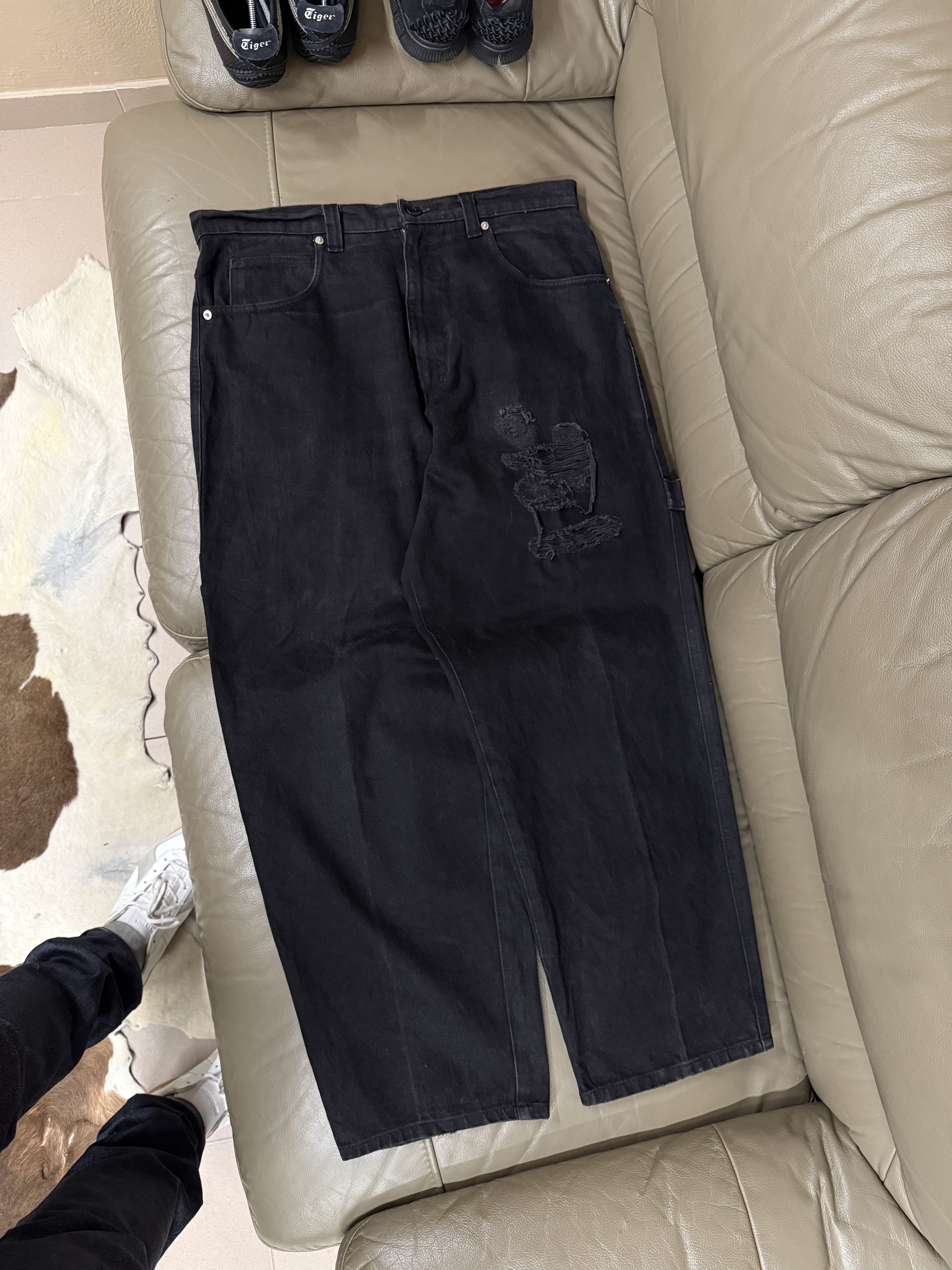 Marithe + Francois Girbaud black baggy jeans - 36