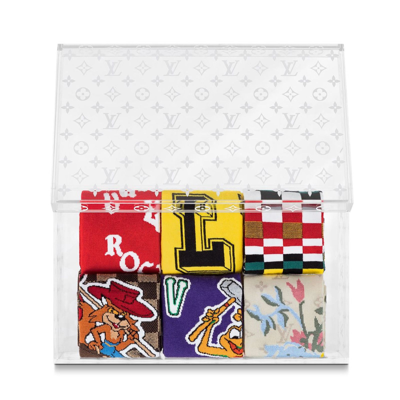 Louis Vuitton Louis Vuitton LV Archives 6 Socks Set Boite Scott Monogram Size ONE SIZE - 10 Thumbnail